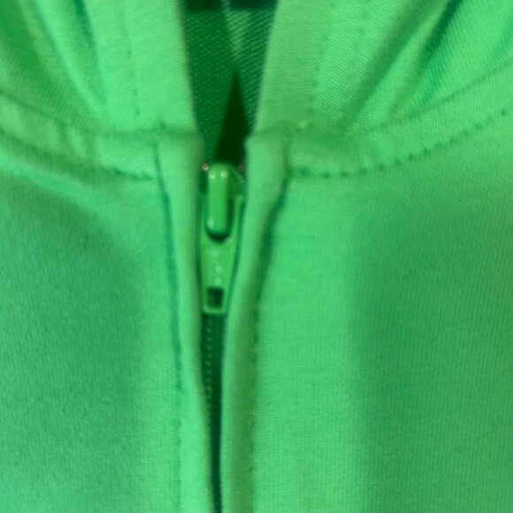 Gap Kids Green Zip-Up Hoodie XL (12) Stretch Cotton Blend Long Sleeve With Hood - Picture 4 of 12